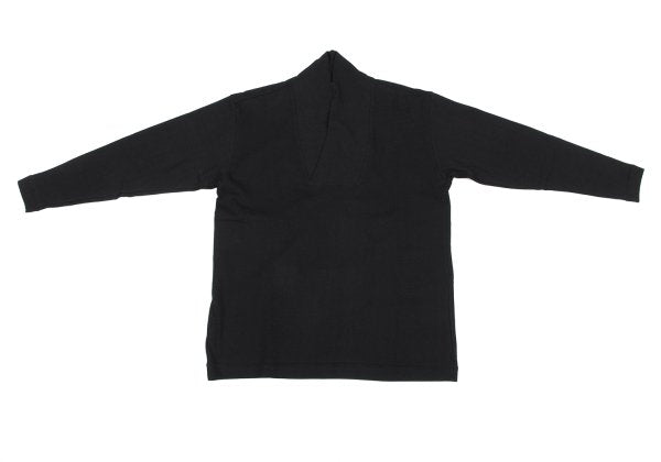 Plantation Shadow Stripe Cowl Neck Long Shirt Black Size M
