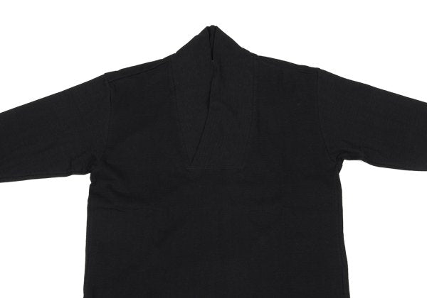 Plantation Shadow Stripe Cowl Neck Long Shirt Black Size M