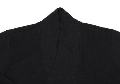 Plantation Shadow Stripe Cowl Neck Long Shirt Black Size M