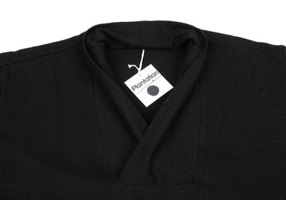 Plantation Shadow Stripe Cowl Neck Long Shirt Black Size M