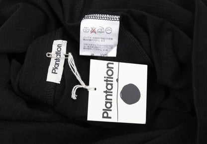Plantation Shadow Stripe Cowl Neck Long Shirt Black Size M