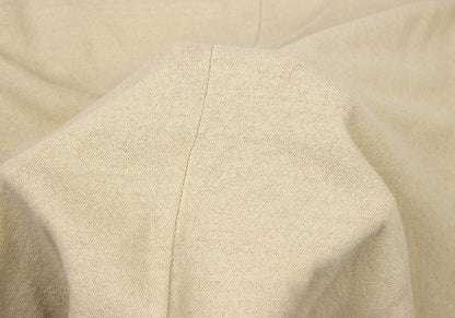 Plantation Cotton Linen Center Seam Long Shirt Beige Size M