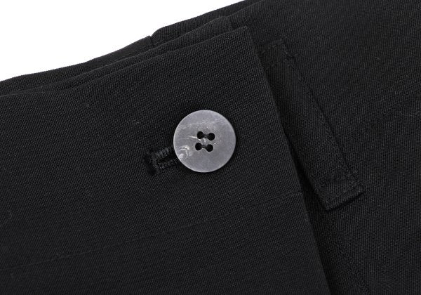 Plantation Wool Gabardine Half Wrap Skirt Black Size M