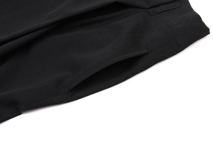 Plantation Wool Gabardine Half Wrap Skirt Black Size M