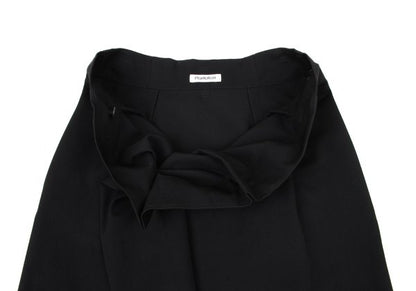 Plantation Wool Gabardine Half Wrap Skirt Black Size M