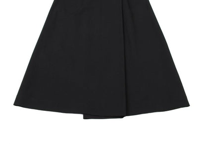 Plantation Wool Gabardine Half Wrap Skirt Black Size M