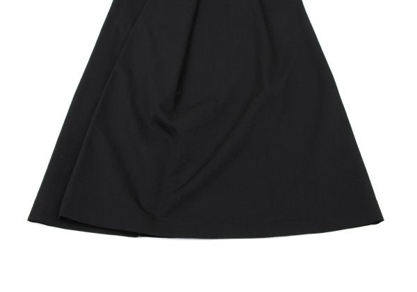 Plantation Wool Gabardine Half Wrap Skirt Black Size M