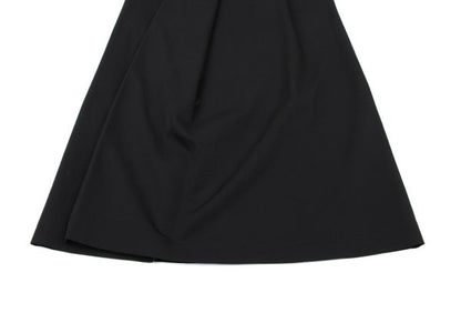 Plantation Wool Gabardine Half Wrap Skirt Black Size M