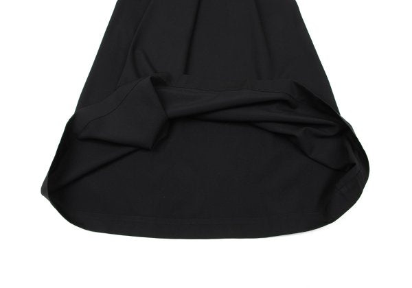 Plantation Wool Gabardine Half Wrap Skirt Black Size M