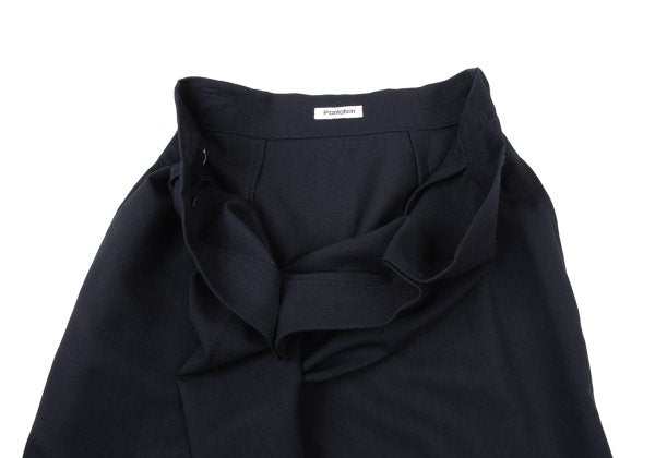 Plantation Wool Half Wrap Design Skirt Navy Size M