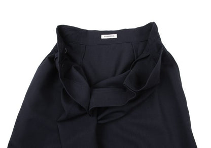 Plantation Wool Half Wrap Design Skirt Navy Size M