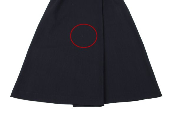 Plantation Wool Half Wrap Design Skirt Navy Size M