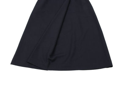Plantation Wool Half Wrap Design Skirt Navy Size M