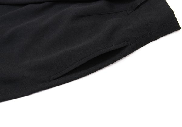 Plantation Wool Blend Half Wrap Design Skirt Black Size M
