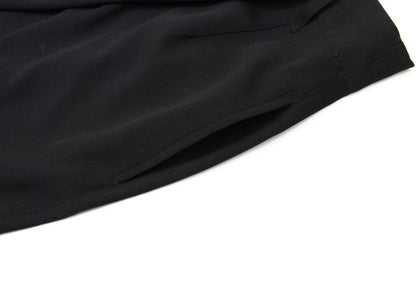 Plantation Wool Blend Half Wrap Design Skirt Black Size M