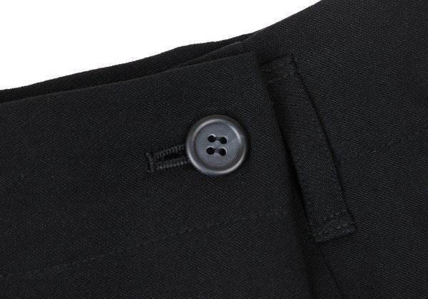 Plantation Wool Blend Half Wrap Design Skirt Black Size M