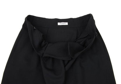 Plantation Wool Blend Half Wrap Design Skirt Black Size M