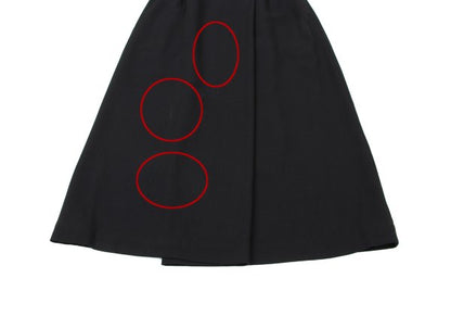 Plantation Wool Blend Half Wrap Design Skirt Black Size M