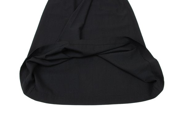 Plantation Wool Blend Half Wrap Design Skirt Black Size M