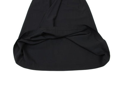 Plantation Wool Blend Half Wrap Design Skirt Black Size M