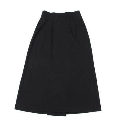 Plantation Wool Blend Half Wrap Design Skirt Black Size M