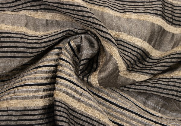 ISSEY MIYAKE HaaT Pile Stripe Jacquard Blouse Beige Size 2
