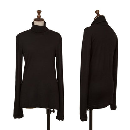 ISSEY MIYAKE HaaT Wool Nylon Turtleneck Top Black Size 2