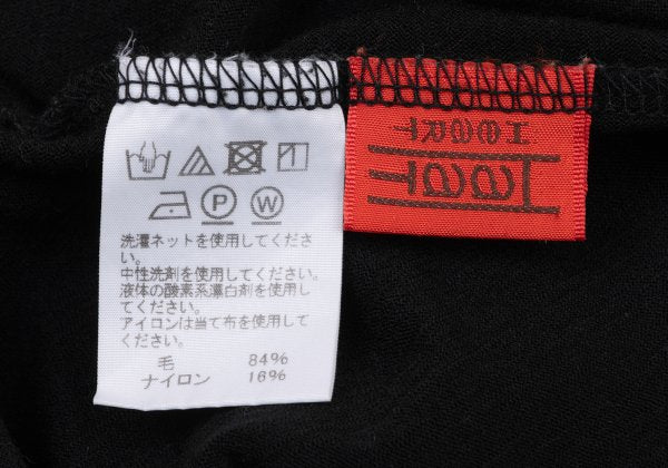 ISSEY MIYAKE HaaT Wool Nylon Turtleneck Top Black Size 2