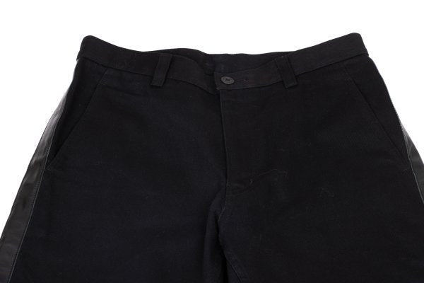 COMME des GARCONS HOMME PLUS 07AW Leather Pants Black Size M