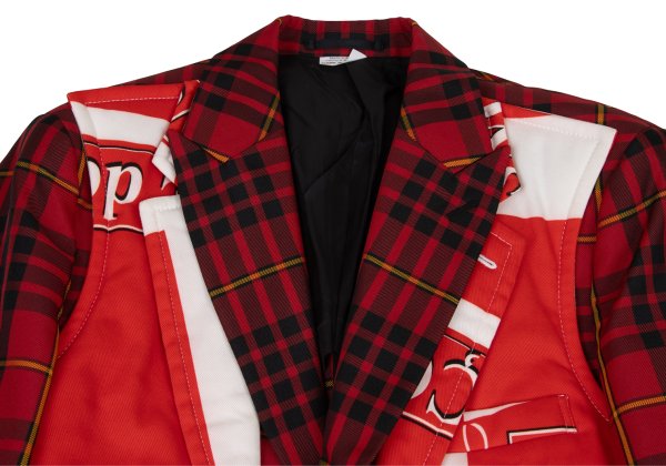COMME des GARCONS HOMME PLUS 20AW Logo Jacket Red Size M