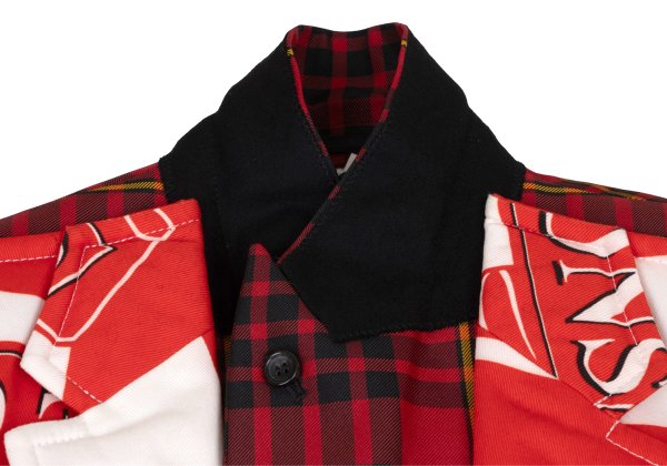 COMME des GARCONS HOMME PLUS 20AW Logo Jacket Red Size M