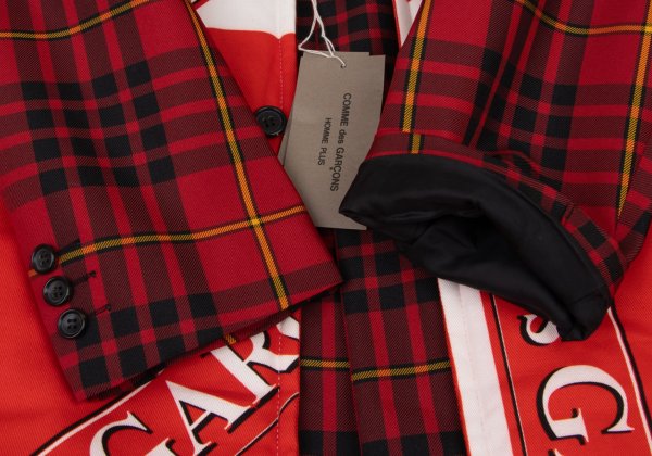 COMME des GARCONS HOMME PLUS 20AW Logo Jacket Red Size M