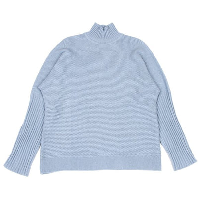 HOMME PLISSE ISSEY MIYAKE 23AW Poly-Cotton Knit Blue Size F