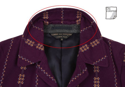 CDG Homme Plus 00AW Wool Blend Jacket Purple Size M