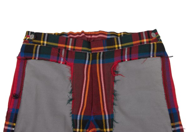 COMME des GARCONS HOMME PLUS 00AW Check Pants Red Size M