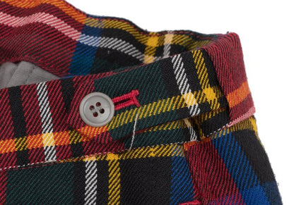 COMME des GARCONS HOMME PLUS 00AW Check Pants Red Size M