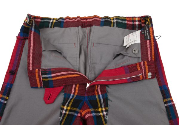 COMME des GARCONS HOMME PLUS 00AW Check Pants Red Size M