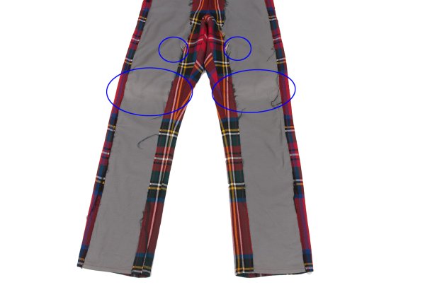 COMME des GARCONS HOMME PLUS 00AW Check Pants Red Size M