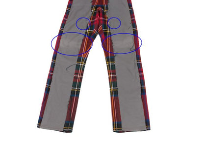 COMME des GARCONS HOMME PLUS 00AW Check Pants Red Size M