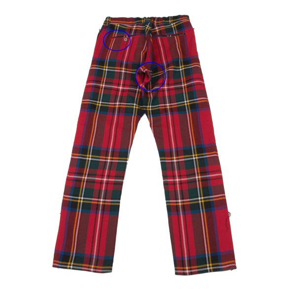 COMME des GARCONS HOMME PLUS 00AW Check Pants Red Size M