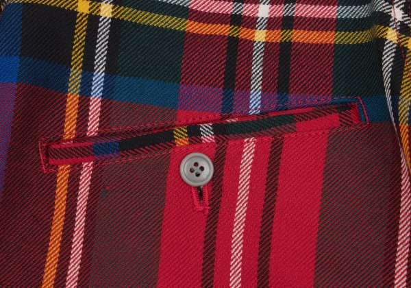 COMME des GARCONS HOMME PLUS 00AW Check Pants Red Size M