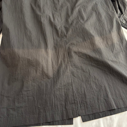 WINDCOAT 90s-00s Black Cotton/Nylon Overcoat Size L