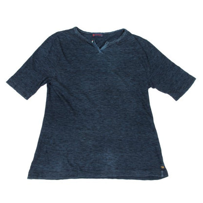 45rpm 45R Indigo Dyed Bead Button T-Shirt Blue Size 2