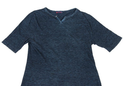 45rpm 45R Indigo Dyed Bead Button T-Shirt Blue Size 2