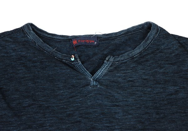 45rpm 45R Indigo Dyed Bead Button T-Shirt Blue Size 2