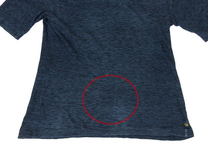 45rpm 45R Indigo Dyed Bead Button T-Shirt Blue Size 2