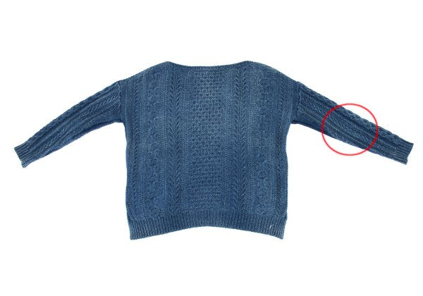 POLO RALPH LAUREN Flag Jacquard Cable Sweater Blue Size M