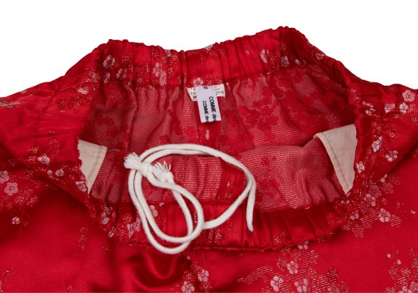 COMME des GARCONS Lame Thread Floral Pants Red Size S