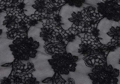 Jean Paul GAULTIER HOMME Floral Lace Long Sleeve Top Black Size M