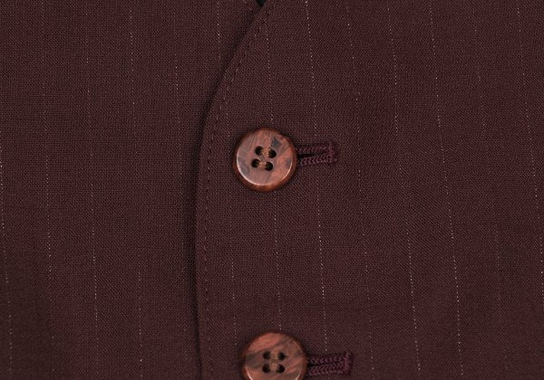 Jean Paul GAULTIER HOMME Wool Vest Bordeaux Size 48